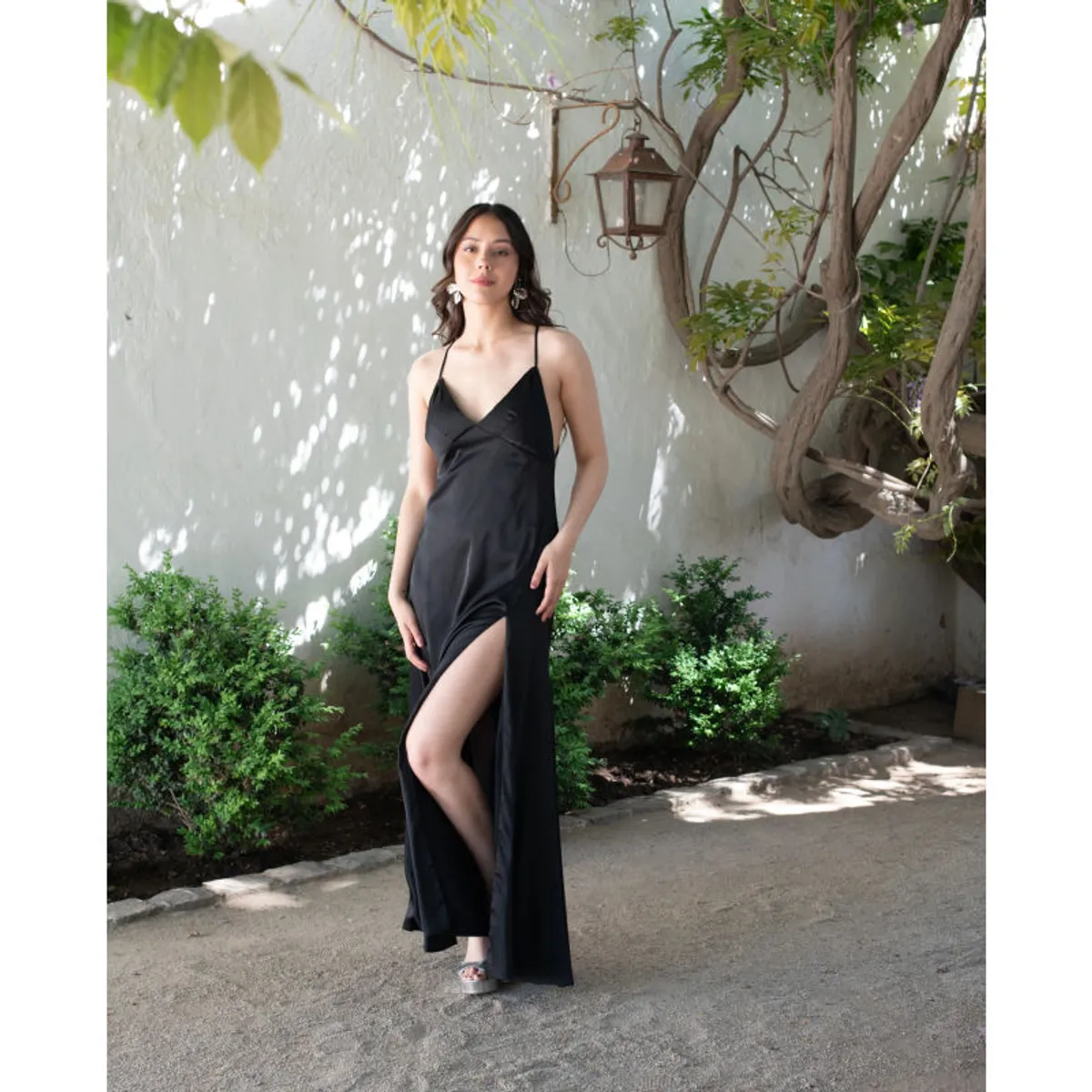 MI PLACARD - Vestido Largo de Fiesta Pepa Negro