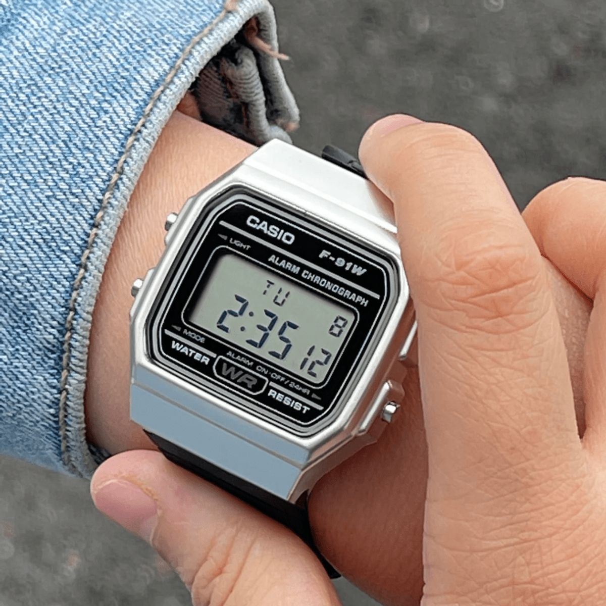CASIO - RELOJ CASIO F-91WM-7ADF PLATEADO HOMBRE