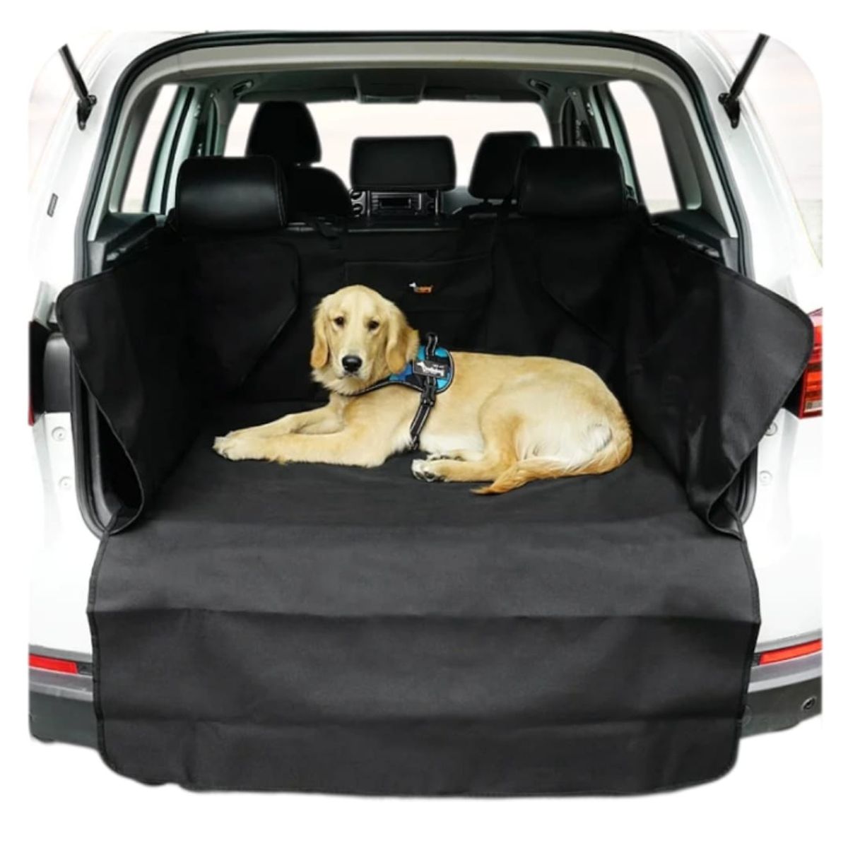 GENERICO - Funda Lona Protectora Auto Mascota Negra Grande Roro Impermeable