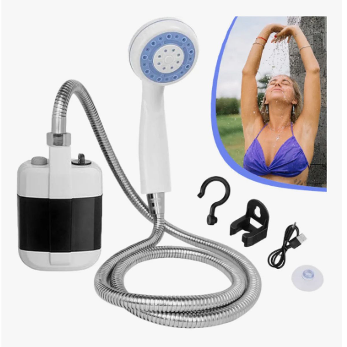 GENERICO - Ducha Portátil Para Camping Ducha Recargable Al Aire Libre