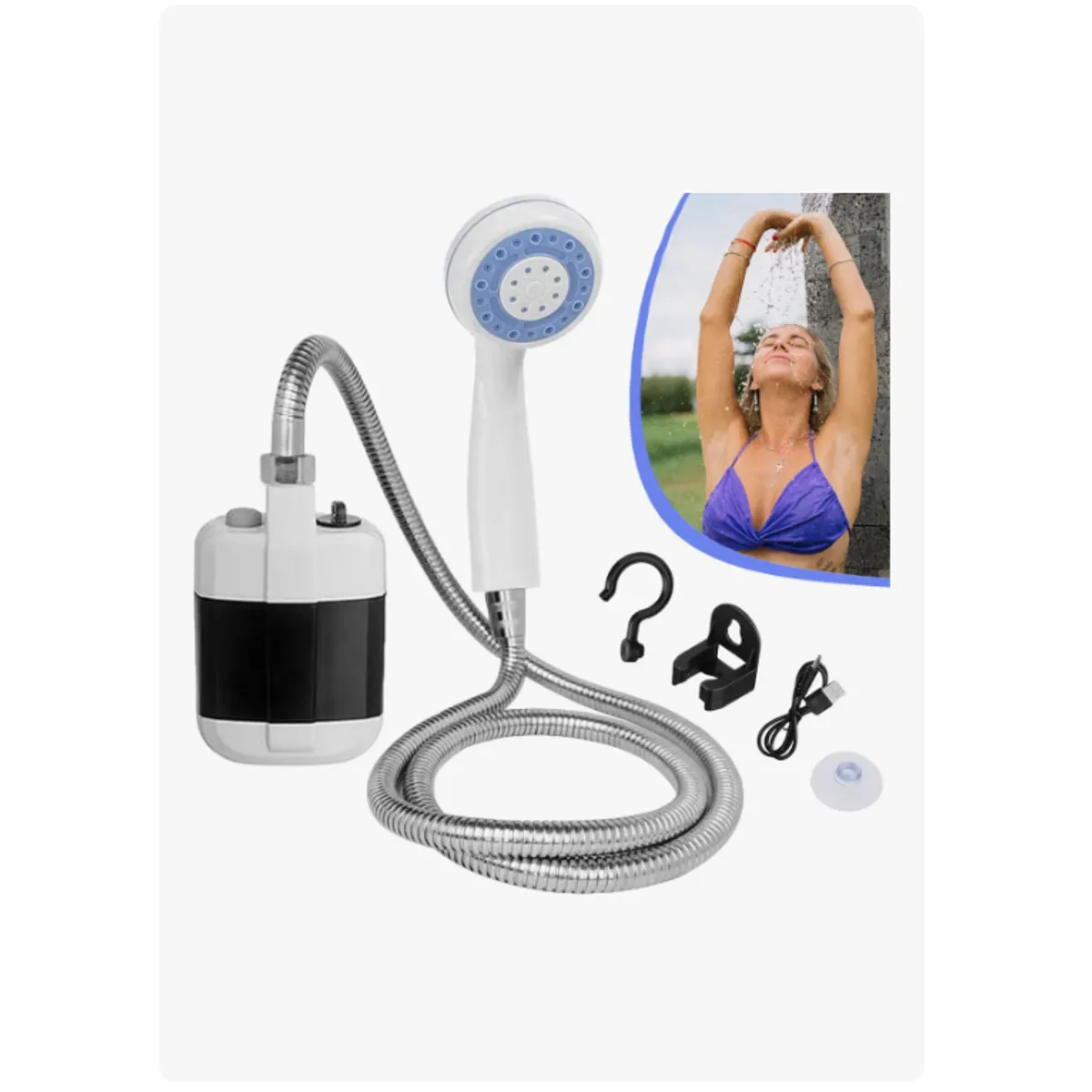 GENERICO - Ducha Portátil Para Camping Ducha Recargable Al Aire Libre