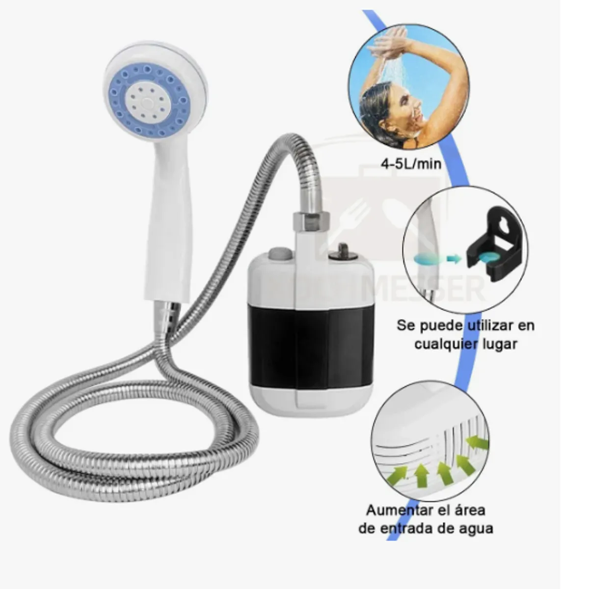 GENERICO - Ducha Portátil Para Camping Ducha Recargable Al Aire Libre