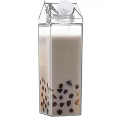 GENERICO - Botella Para Agua Jugo Tipo Caja De Leche 500cc