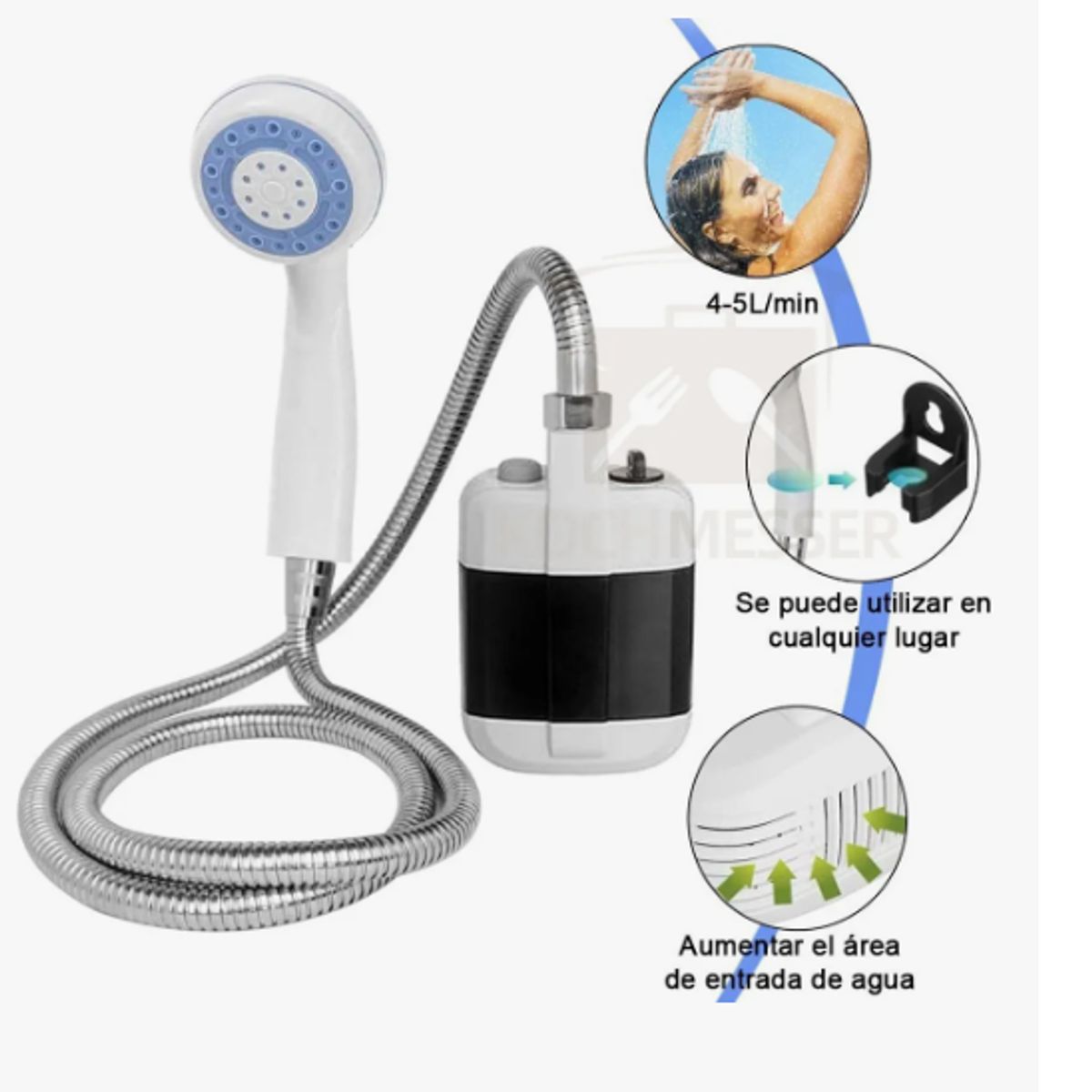 GENERICO - Ducha Portátil Para Camping Ducha Recargable Al Aire Libre