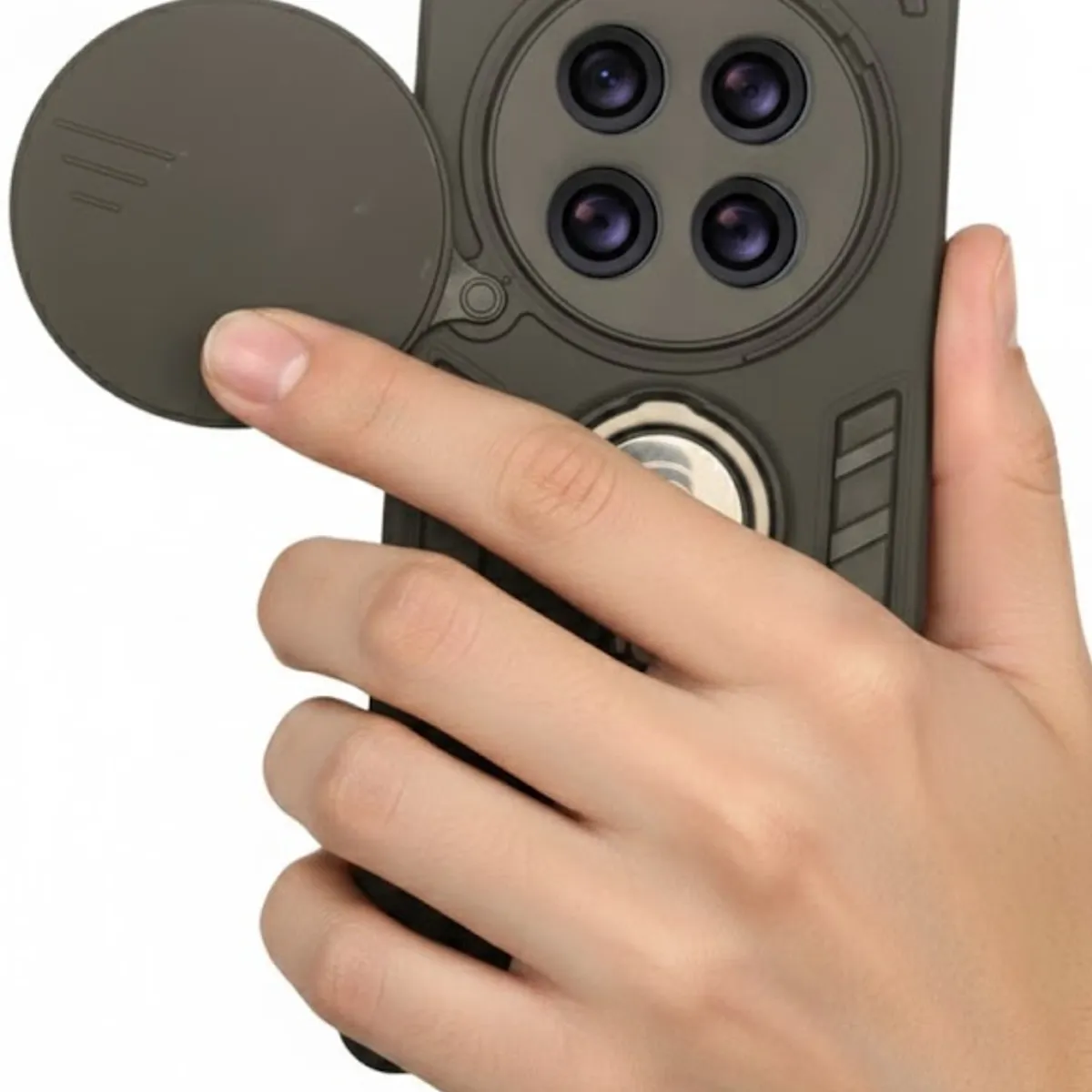 GENERICO - CARCASA PARA HONOR MAGIC 7 LITE ANILLO CUBRE CAMARA COLOR NEGRO