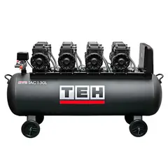 TEH - Compresor de Aire 130 Litros Libre de Aceite 8HP TEHTOOLS