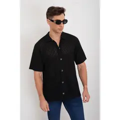 LIKE SHOP - Camisa Hombre Hilo Algodon Verano Calidad Premium Diseño 7221