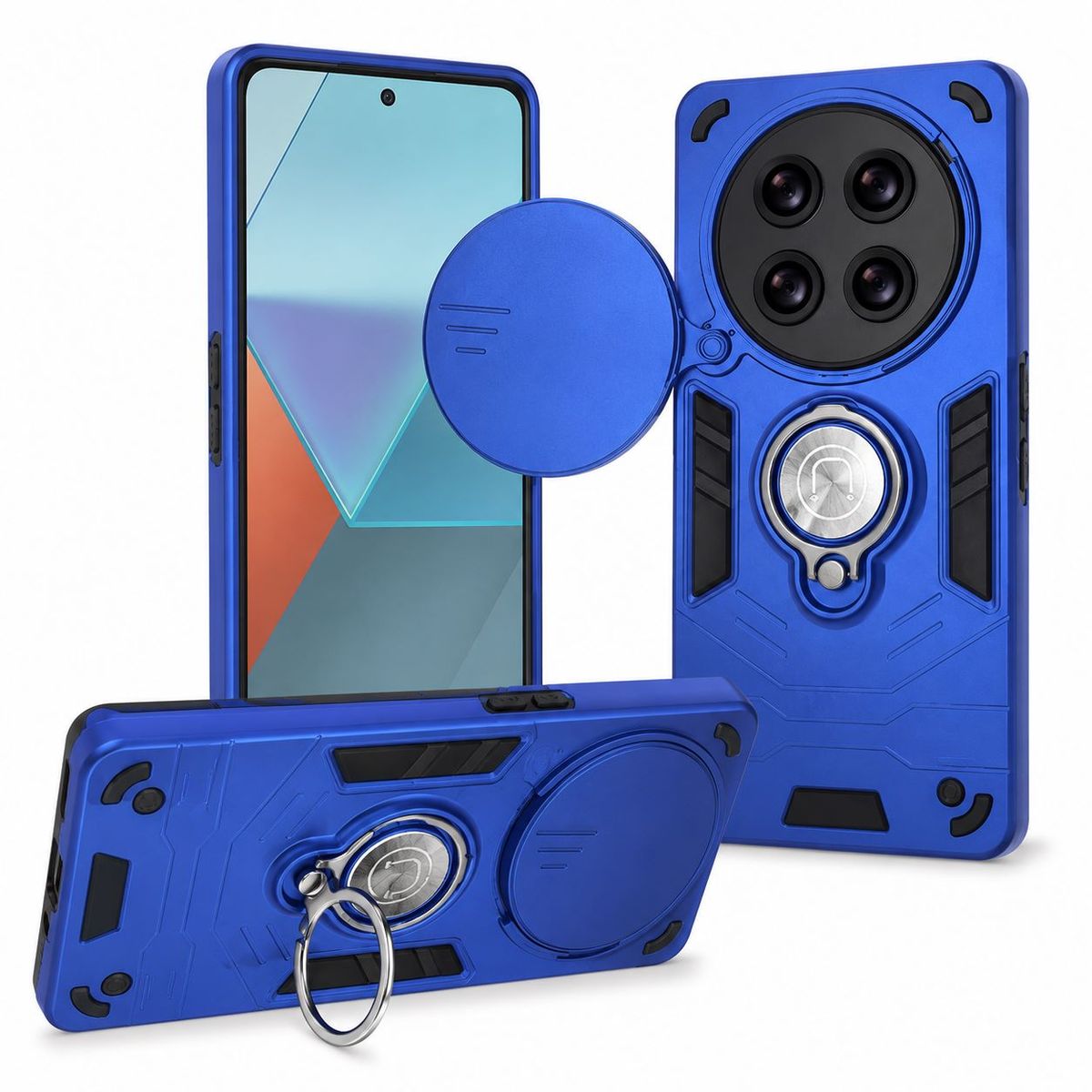GENERICO - CARCASA PARA HONOR MAGIC 7 LITE ANILLO CUBRE CAMARA COLOR AZUL