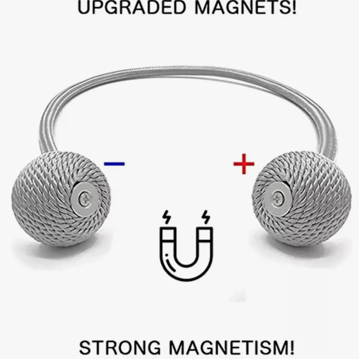 OKAY - Pack 2 Toma Cortinas Sujetador Amarra Abrazadera Magnética