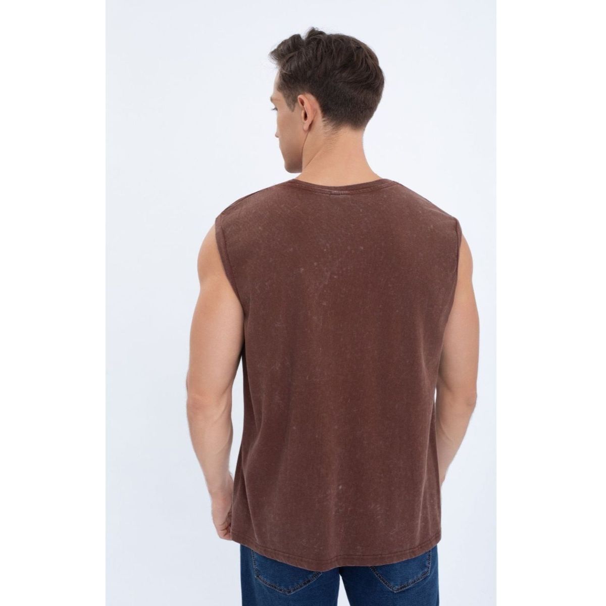 LIKE SHOP - Polera Musculosa Hombre Algodón Sin Mangas Colores Sin Diseño 7600
