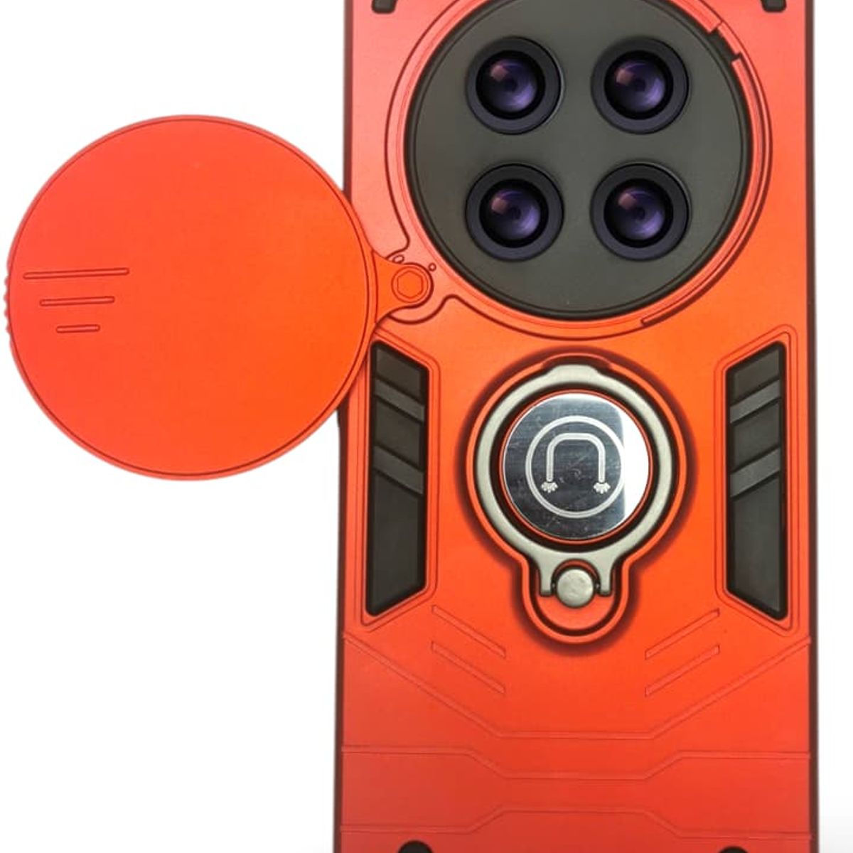 GENERICO - CARCASA PARA XIAOMI REDMI NOTE 15 PRO 5G ANILLO CUBRE CAMARA COLOR ROJO