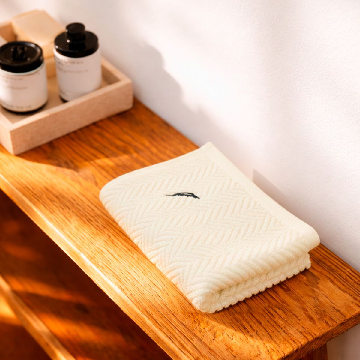 NAUTICA - Toalla de mano VIS Nautica 100% algodón alta calidad 30x50cm crema