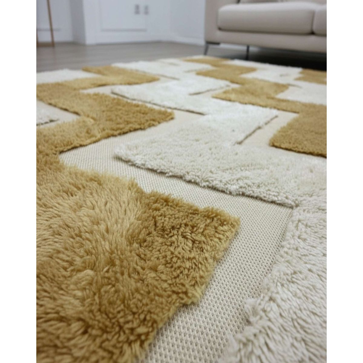 GENERICO - ALFOMBRA JACQUARD ANTIDESLIZANTE CON RELIEVE 150X200 CM