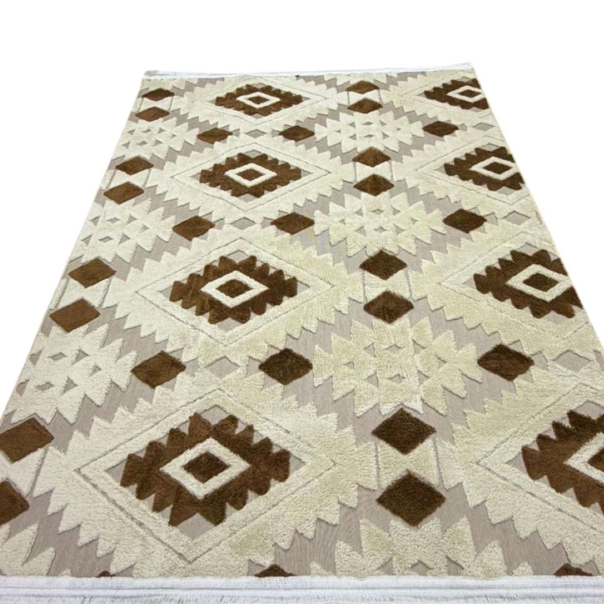 GENERICO - ALFOMBRA JACQUARD ANTIDESLIZANTE CON RELIEVE 180X200 CM