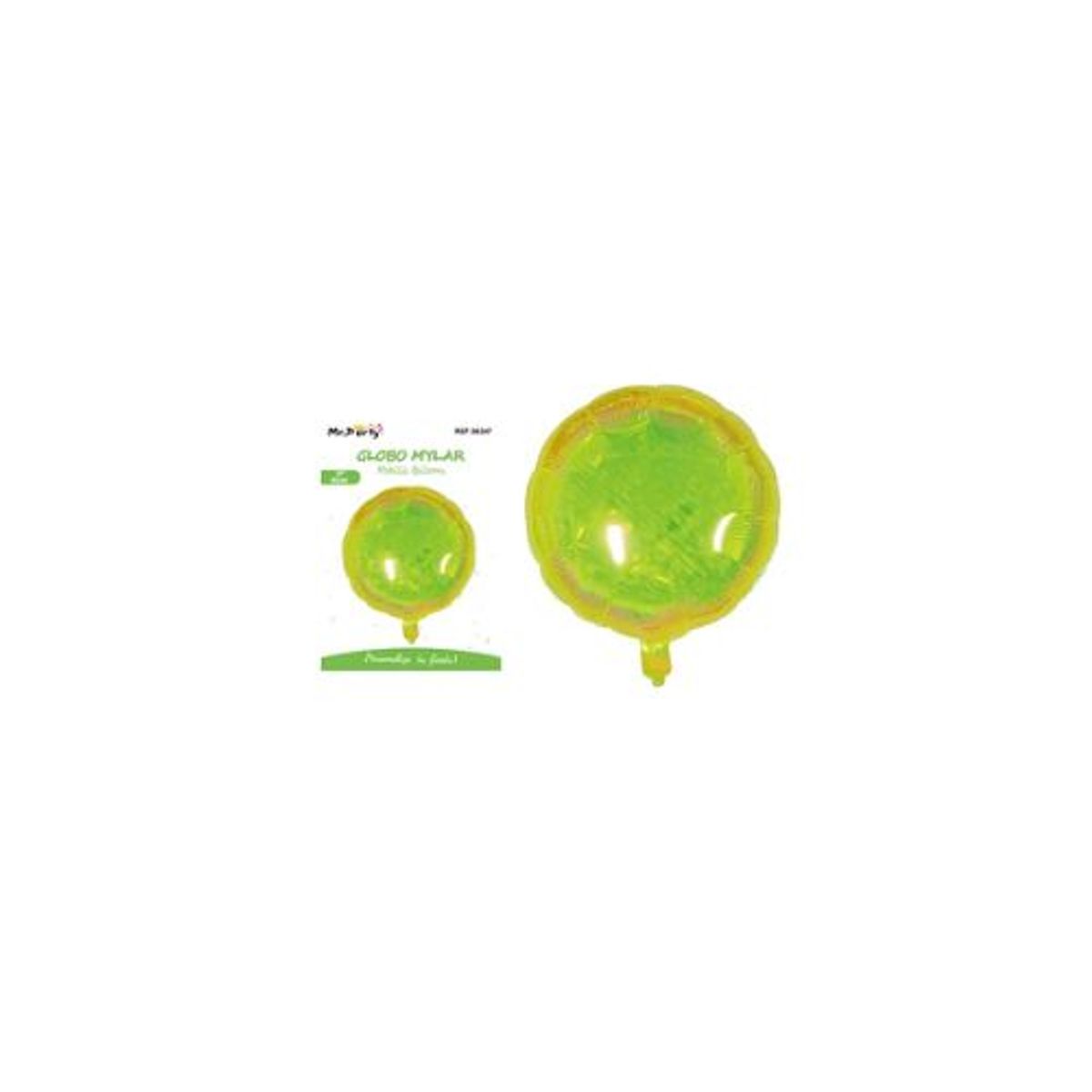 GENERICO - Globo metálico redondo amarillo 45cm