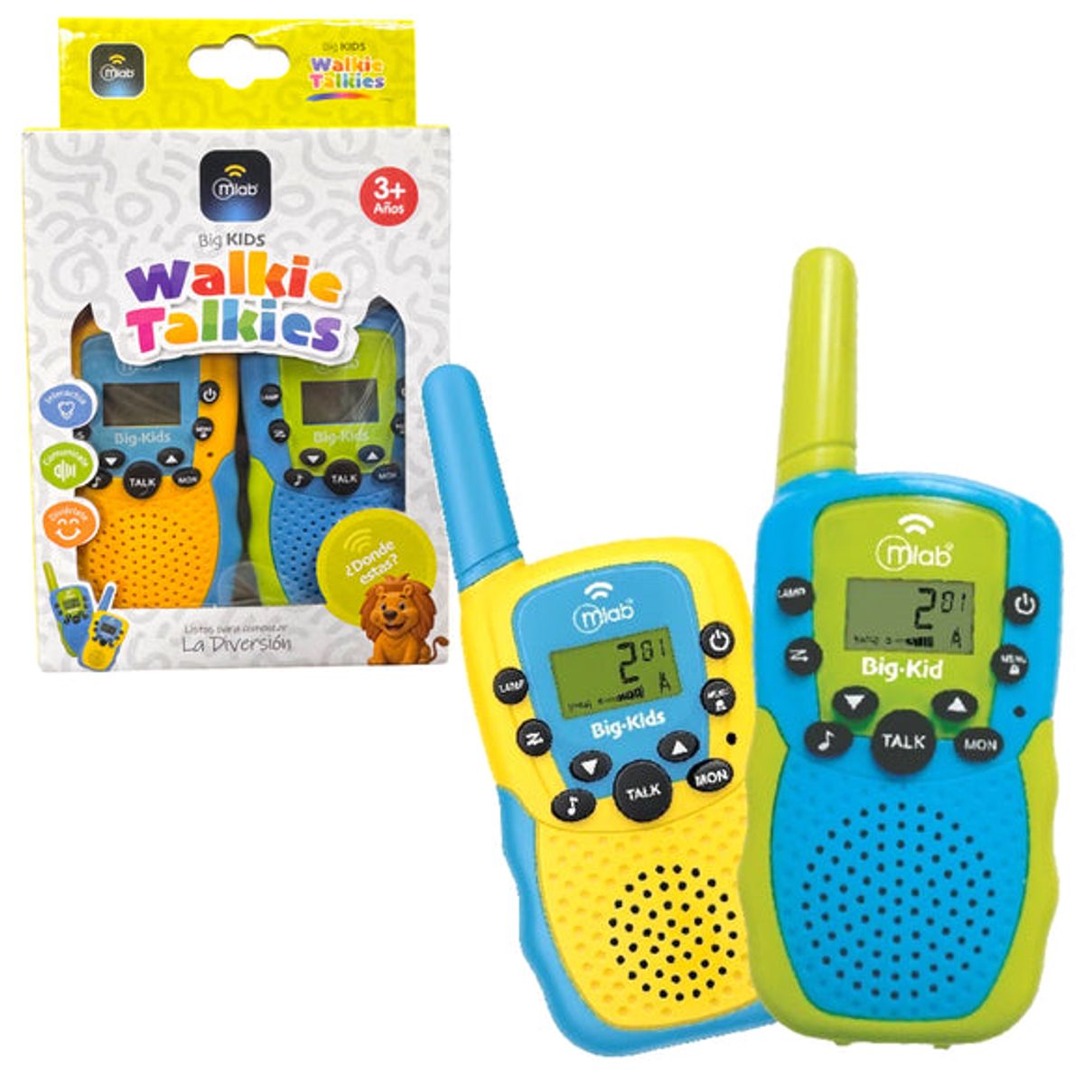 MLAB - Walkie Takies Big Kids Para Niños 22 Canales Set 2 Unidades Mlab
