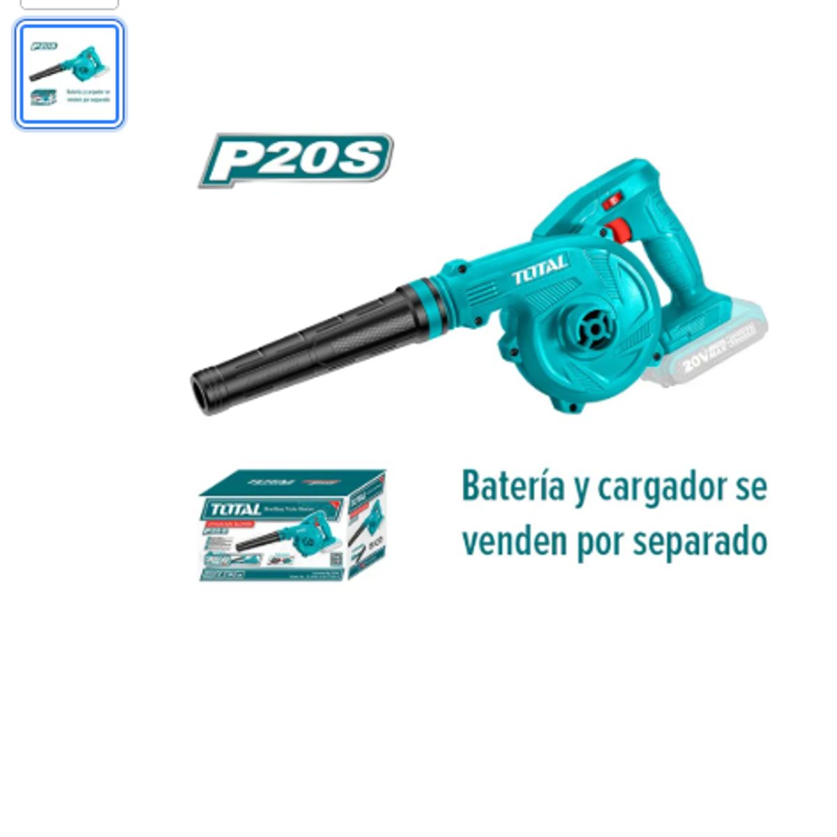 TOTAL TOOLS - sopladoraspirador inalámbrico de iones de litio de 20V