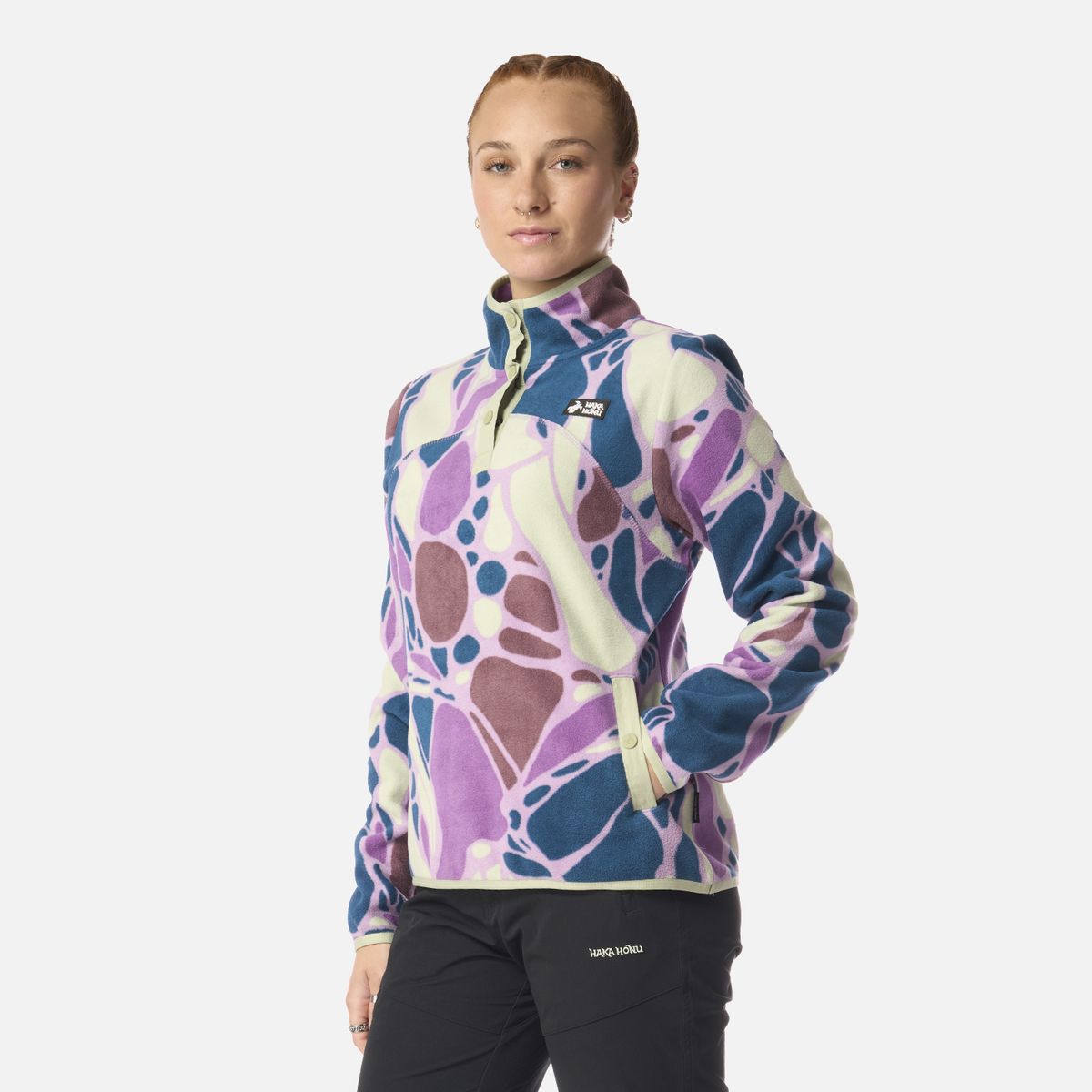 HAKA HONU - Polar Mujer Tokerau Print Lila Haka Honu