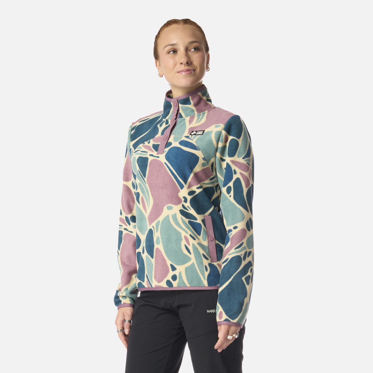 HAKA HONU - Polar Mujer Tokerau Print Petroleo Haka Honu