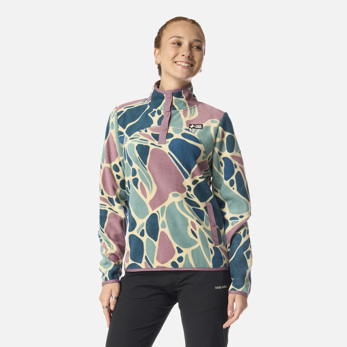 HAKA HONU - Polar Mujer Tokerau Print Petroleo Haka Honu