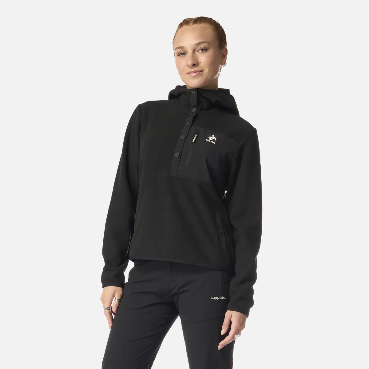 HAKA HONU - Polar Mujer Tokerau Hoody Negro Haka Honu