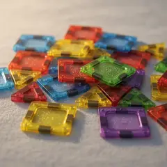 GENERICO - Set 107 Piezas placas Magnéticos - Imanes Educativos