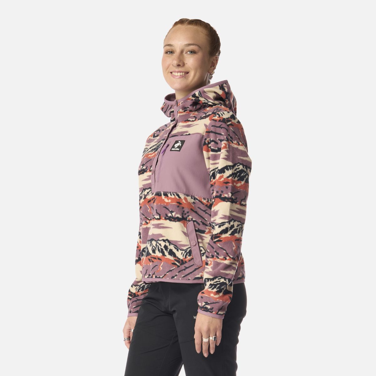 HAKA HONU - Polar Mujer Tokerau Hoody Print Lila Haka Honu