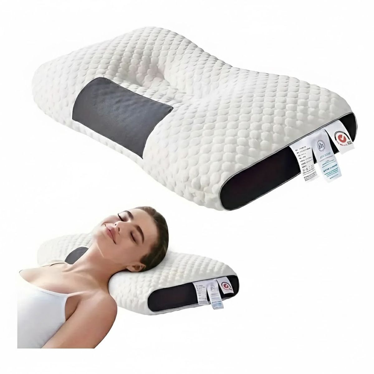 GENERICO - Almohada Ergonomica 3d Ortopedica Cojin Cuello Cervical