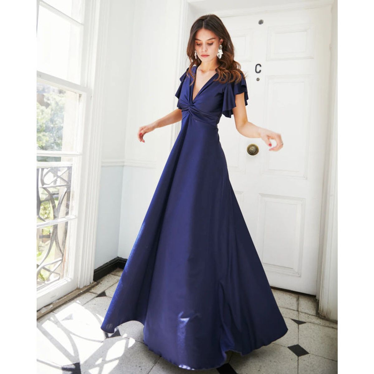 MI PLACARD - Vestido Largo de Fiesta Vane Azul Oscuro