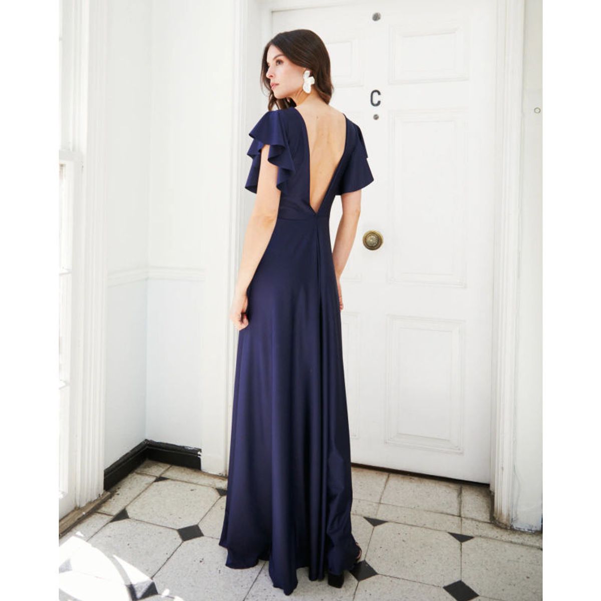 MI PLACARD - Vestido Largo de Fiesta Vane Azul Oscuro