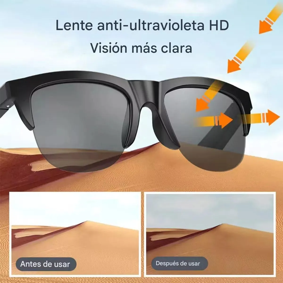 GENERICO - Gafas de Sol Inteligentes con Audio Inalámbrico  Tecnología Estilo y Libertad Total