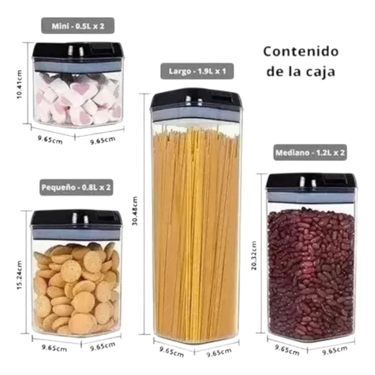GENERICO - Juego De Recipientes Herméticos Para Alimentos 7 Unidades