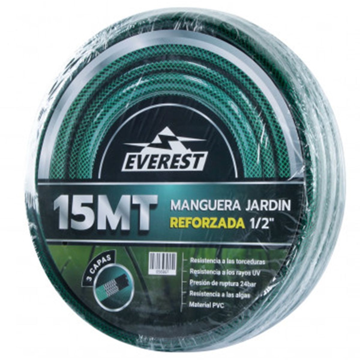 EVEREST - MANGUERA JARDIN REFORZADA 1/2"x 15 mt