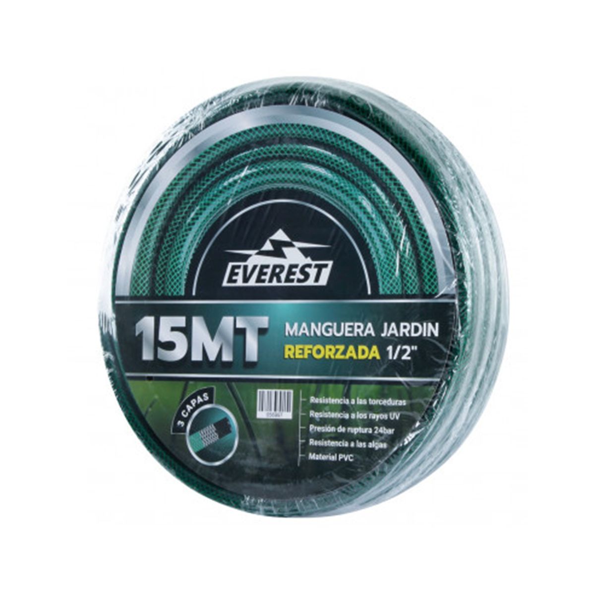 EVEREST - MANGUERA JARDIN REFORZADA 1/2"x 15 mt