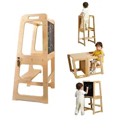REMIFA - Torre De Aprendizaje Montessori Plegable Con Tablero Dibujo