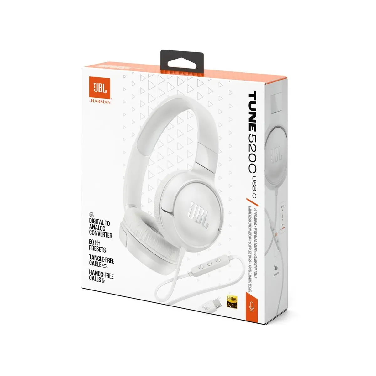 JBL - Audífonos JBL Tune 520C USB-C Blanco