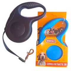 GENERICO - Correa Retráctil para cachorro perro raza chica 3mtrs correa de paseo correa para perro correa para gato