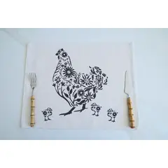 DEKOHOME - Pack 6 individuales Gallina