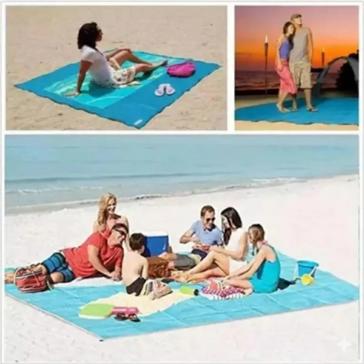 GENERICO - Manta Antiarena Para Playa Picnic Camping Impermeable