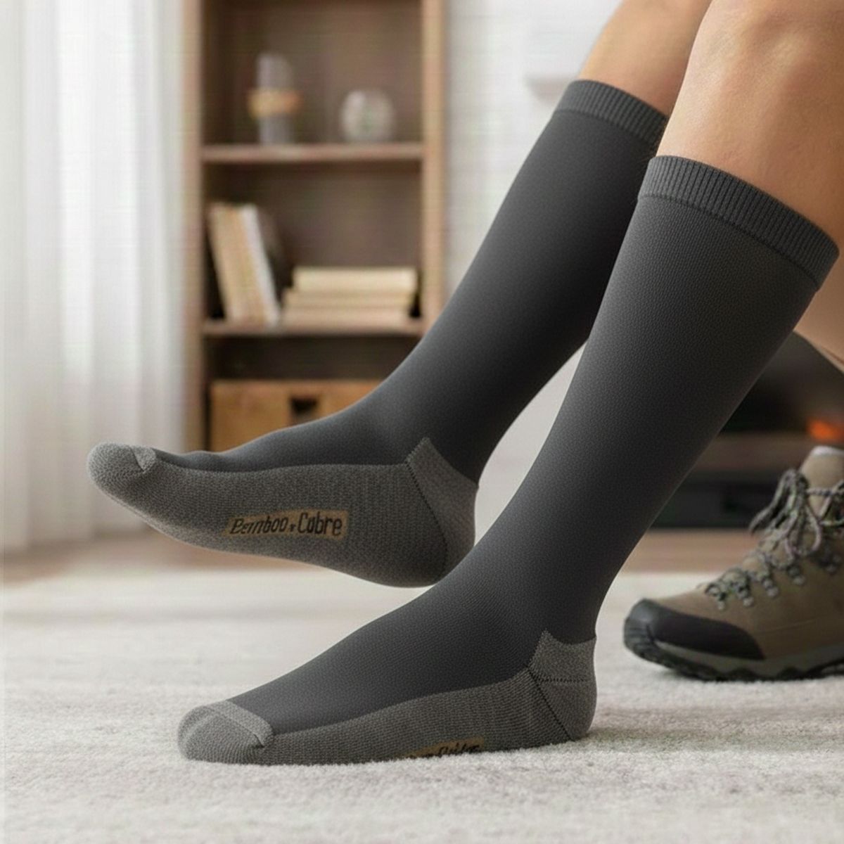 GARSIL - Calcetines De Vestir Con Fibra De Cobre Y Bambu Para Hombre - Sin Costuras - 3 Pares