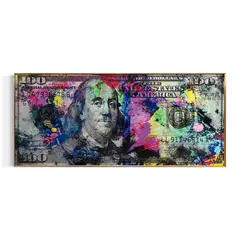 DEKAM DISEÑO - Cuadro Pocelana Piedra Diamantes Dolar 90x60 cms