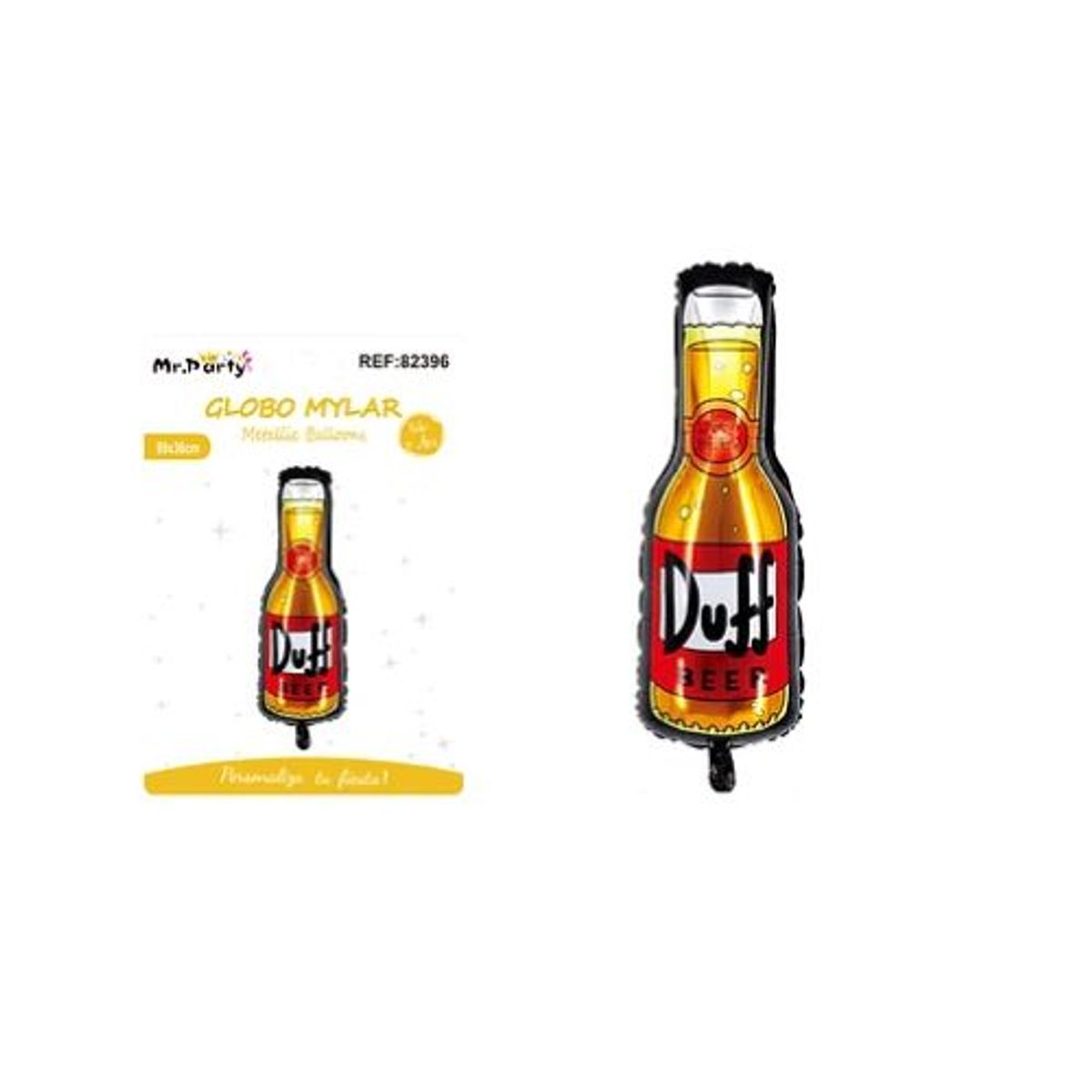 GENERICO - Globo metálico botella Duff 89x36cm