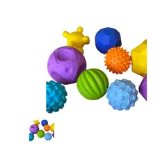 GENERICO - SET DE PELOTAS DE GOMA TEXTURIZADAS