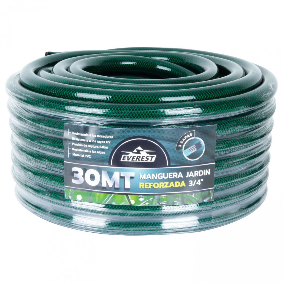EVEREST - MANGUERA JARDIN REFORZADA 3/4"x 30 mt