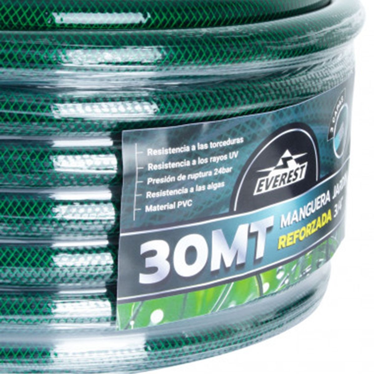 EVEREST - MANGUERA JARDIN REFORZADA 3/4"x 30 mt