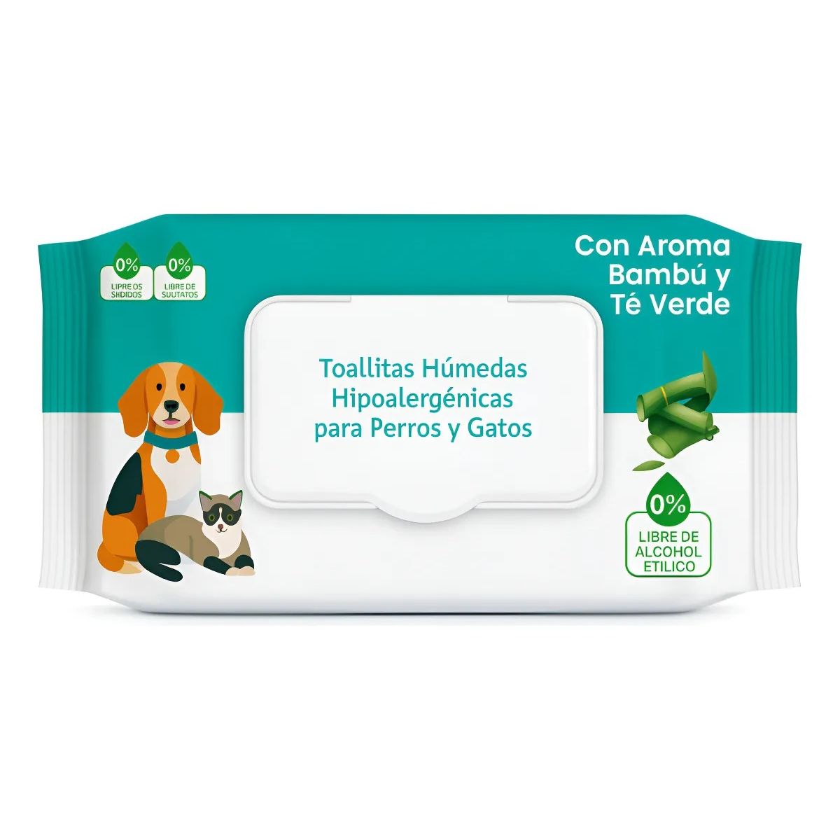 GENERICO - Toallas Humedas Bambu Limpieza Mascota Perro Gato 50und