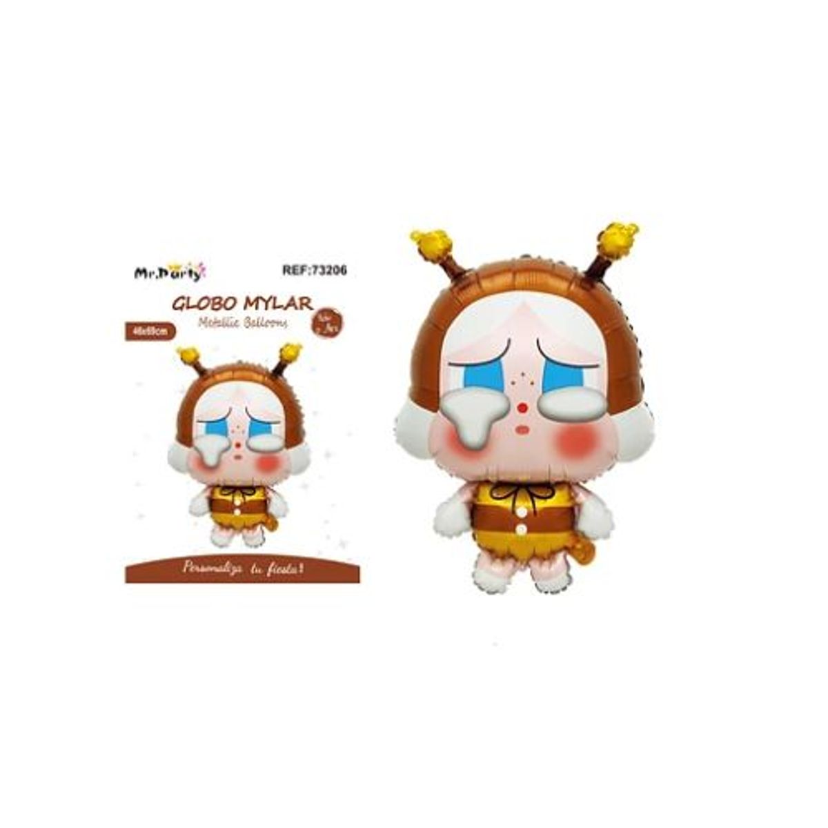 GENERICO - Globo metálico Crybaby Abeja 46x69cm