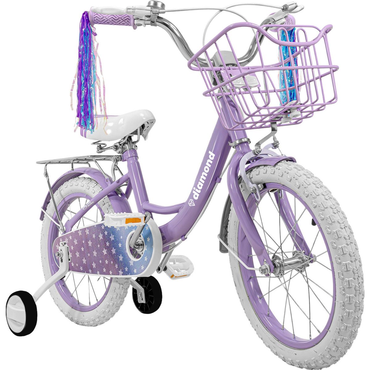 LITTLE MONKEY - Bicicleta Infantil Morada Niña Rodada 16 Con Canasta Color Morado Tamaño Del Cuadro S