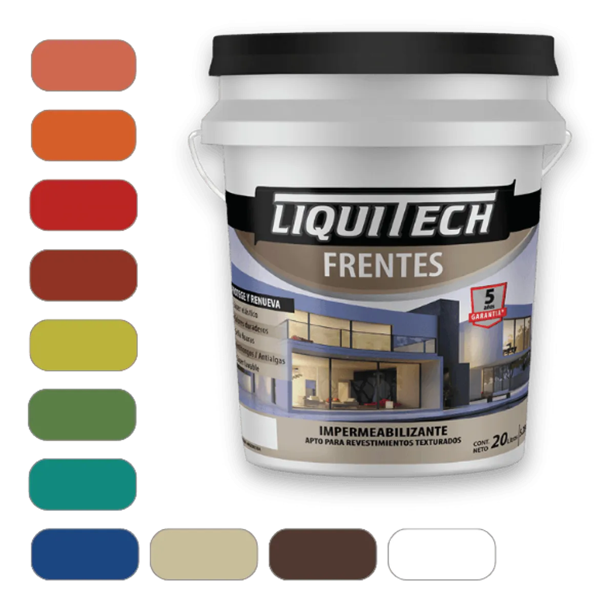 Impermeabilizante para frentes y muros Liquitech 4L Negro, marca GENERICO - Foto Principal