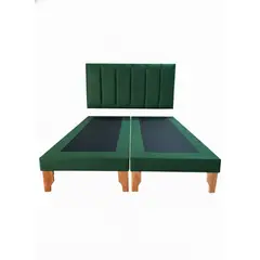MUEBLES NEW - CAMA KING LINEAL VERDE FELPA